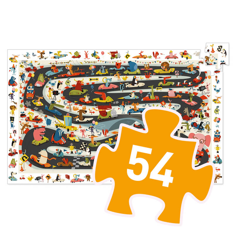 Djeco Car Rally Observation Puzzle in 54 pieces Djeco Car Rally Observation Puzzle in 54 pieces