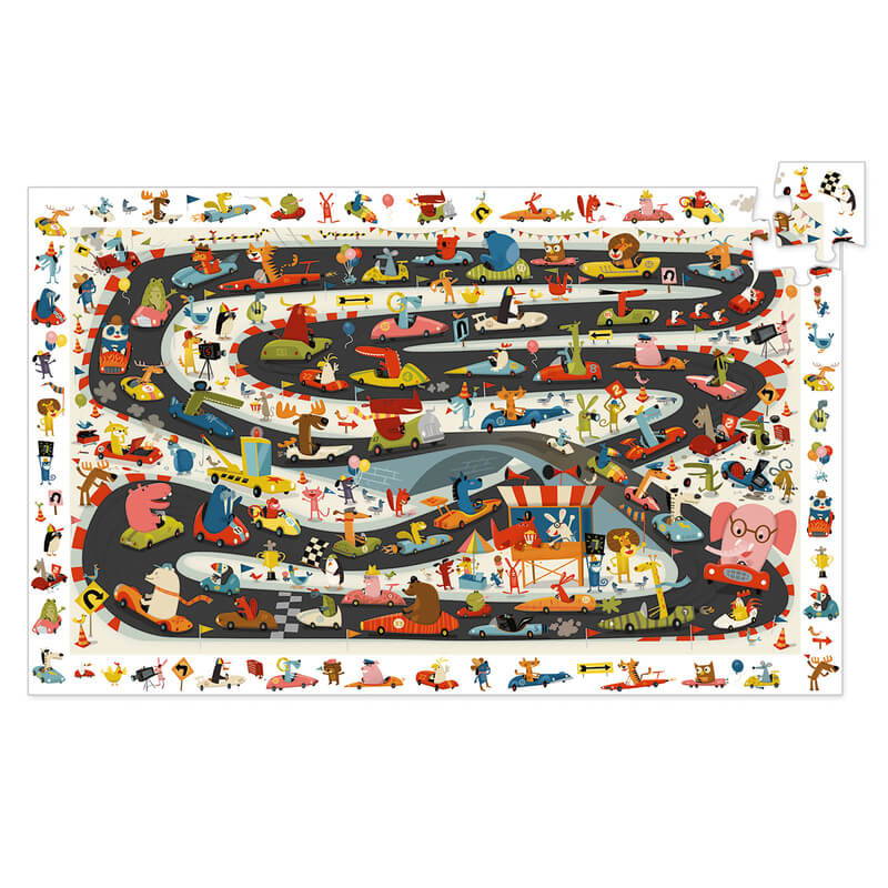 Djeco Car Rally 54pc Observation Puzzle