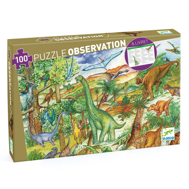 Djeco Dinosaurs 100pc Observation Puzzle Box