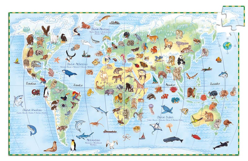 Djeco World Animals 100pc Observation Puzzle Djeco World Animals 100pc Observation Puzzle