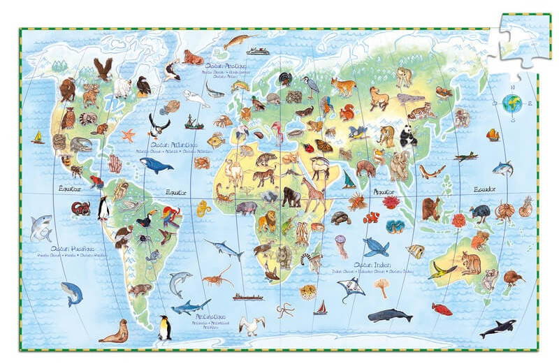Djeco World Animals 100pc Observation Puzzle