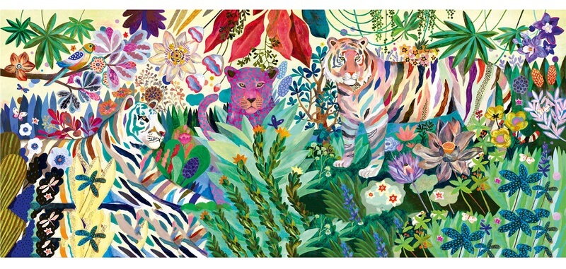 Djeco Rainbow Tigers 1000pc Gallery Puzzle Djeco Rainbow Tigers 1000pc Gallery Puzzle