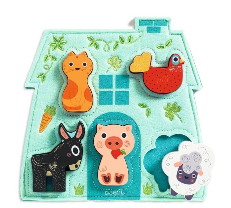 Djeco Mouki Wooden and Felt Puzzle Djeco Mouki Wooden and Felt Puzzle