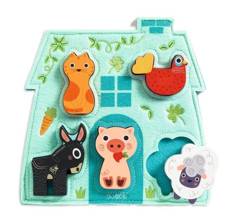 Djeco Mouki Wooden and Felt Puzzle