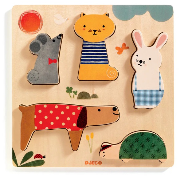 djeco wooden pet puzzle