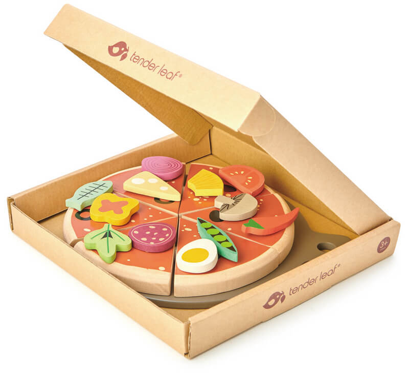 Tender Leaf Pizza Party comes in a delivery box