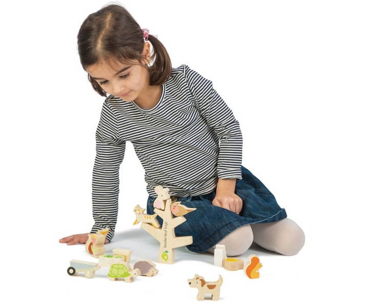 wooden stacking garden set