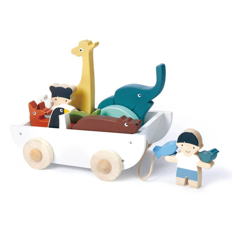 Tender Leaf The Friend Ship Boat pull along toy