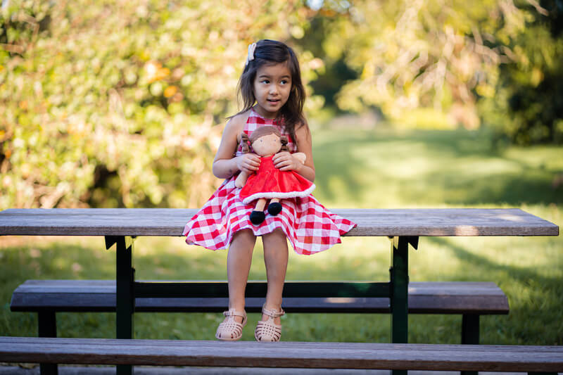 Bonikka Riley the Festive Doll with child