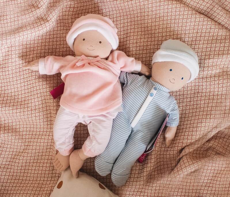 Blue and Pink Cherub Baby Doll by Bonikka can be twins! Blue and Pink Cherub Baby Doll by Bonikka can be twins!