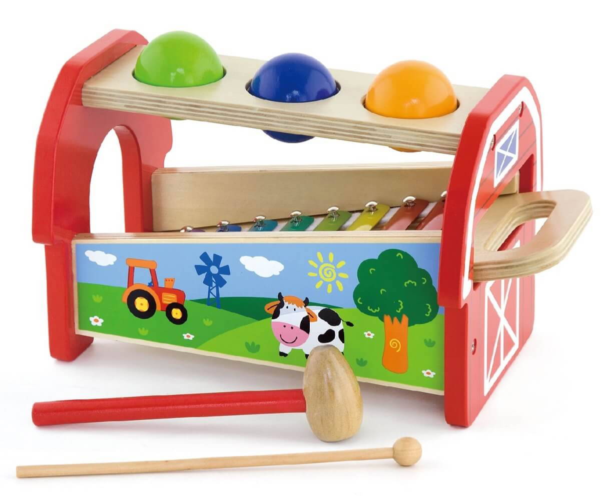 musical pound and bench toy