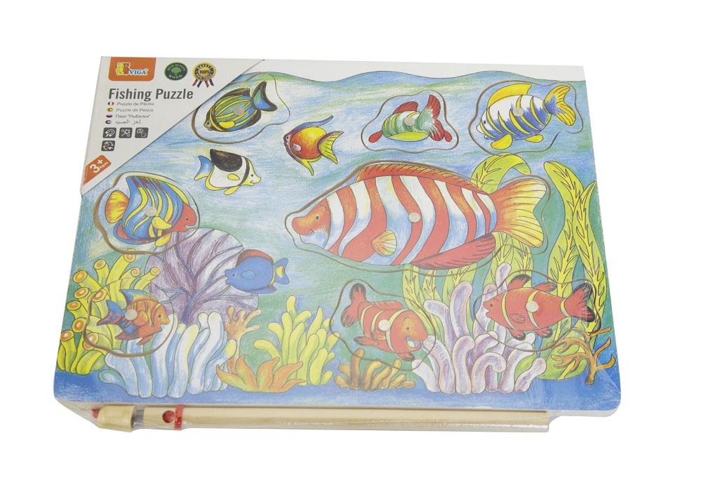 Viga Magnetic Fishing Puzzle in packaging Viga Magnetic Fishing Puzzle in packaging