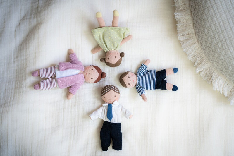Bonikka Tiny Doll Family of 4