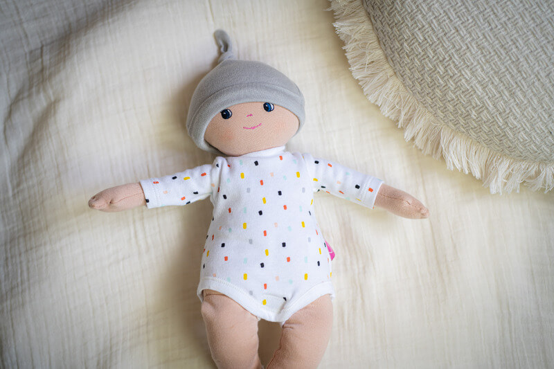Bonikka Gender Neutral Baby Doll wears adorable clothing Bonikka Gender Neutral Baby Doll wears adorable clothing