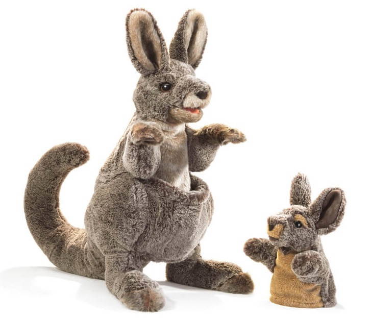 Folkmanis Kangaroo with Joey handPuppet