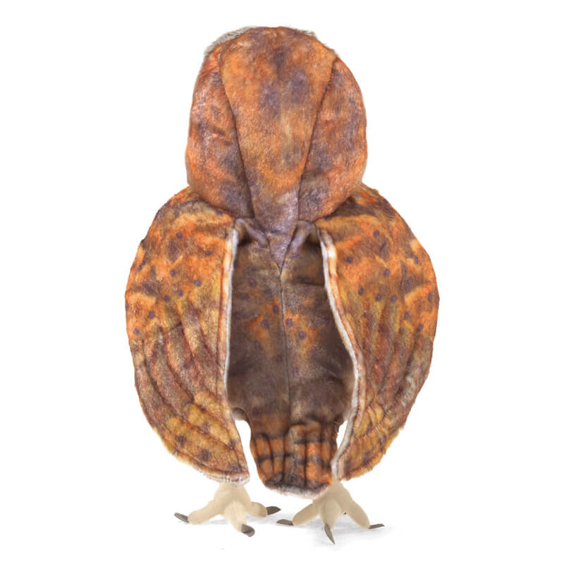 Folkmanis  Barn Owl Puppet back view of beautiful wings