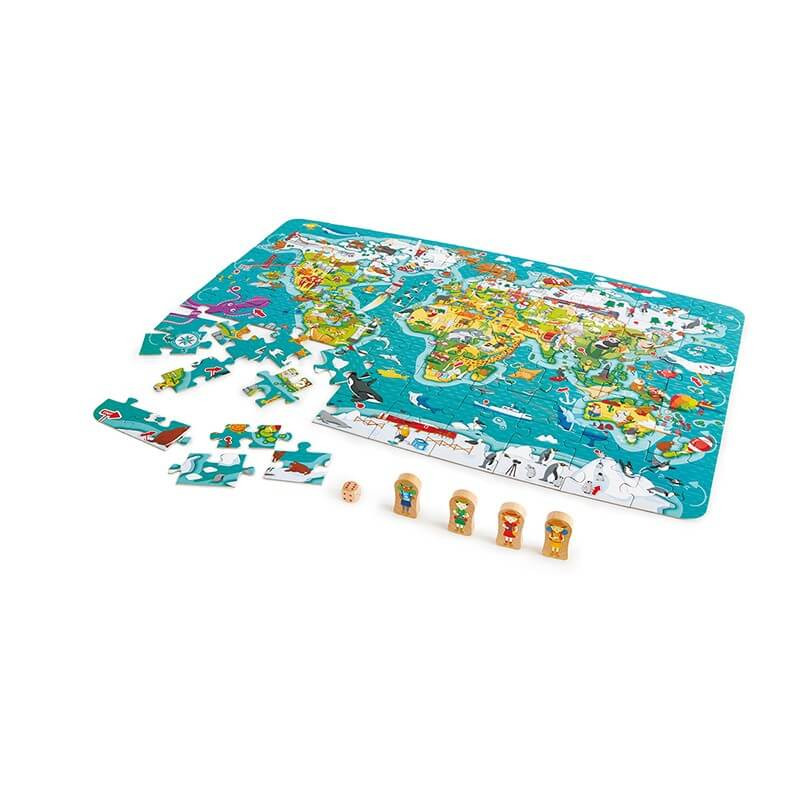 Hape 2-in-1 World Tour Puzzle & Game