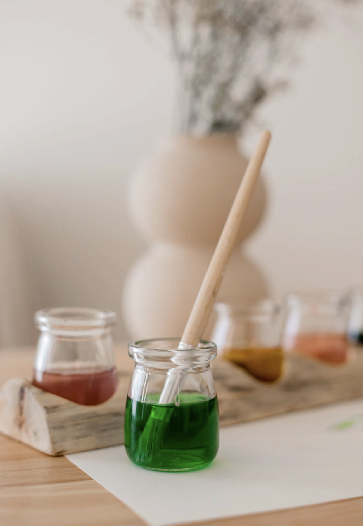 Qtoys Wooden Paint Pot Holder on Sale! Fast Australia Shipping