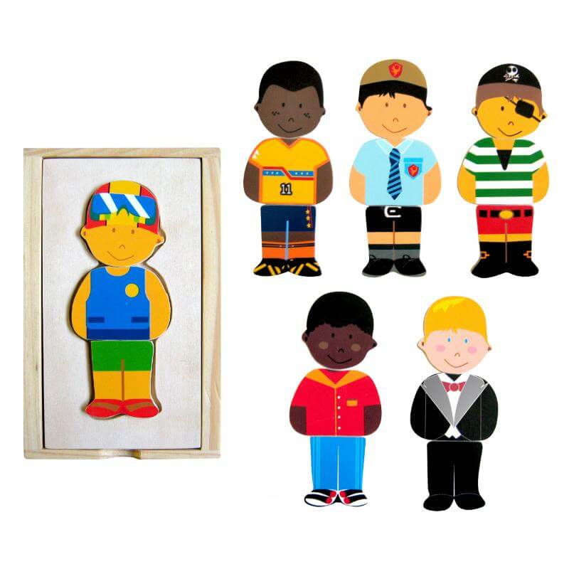 Fun Factory Wooden Dress Up Match Game - Boy Fun Factory Wooden Dress Up Match Game - Boy