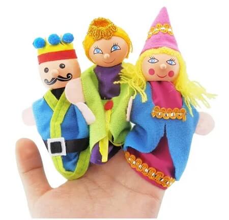 Fun Factory Wooden Finger Puppets - king queen etc Fun Factory Wooden Finger Puppets - king queen etc