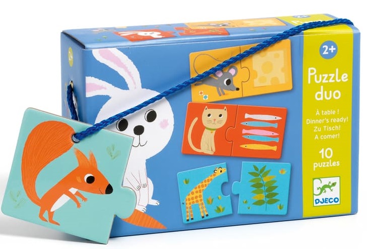 Djeco Dinner is Ready Set of Duo Puzzles in box packaging