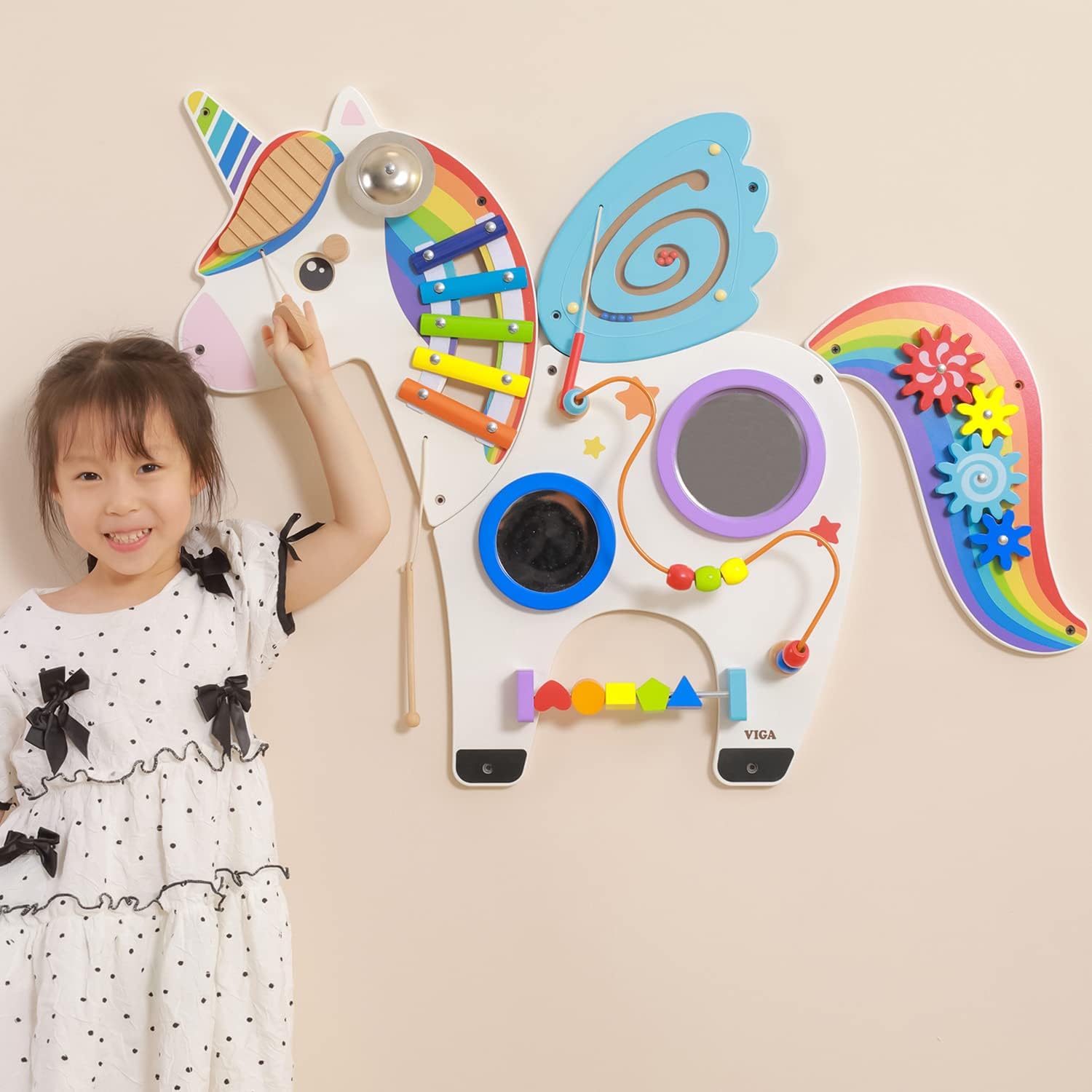 viga wall unicorn activity toy