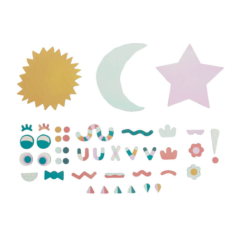 All the magnetic pieces in Manhattan Toy Outer Space Face Set All the magnetic pieces in Manhattan Toy Outer Space Face Set