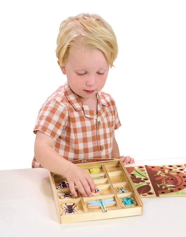 Child playing with Tenderleaf My Bug Hotel