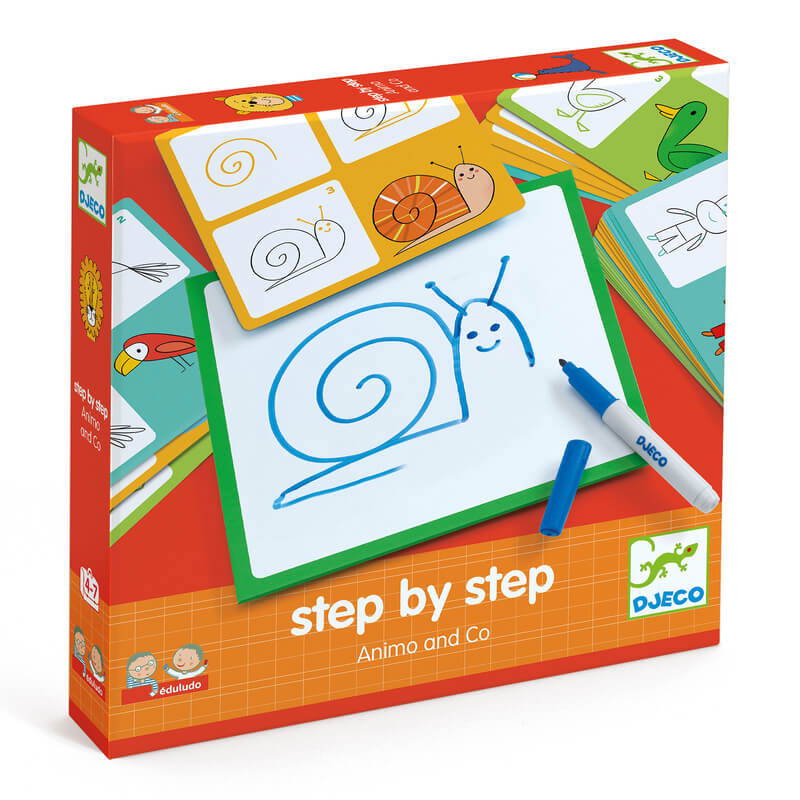 Djeco Eduludo Step by Step Learn to Draw - Animals & Co