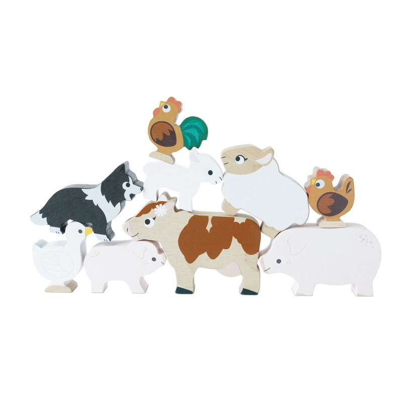 Le Toy Van Petilou Farm Stacking Animals can be stacked