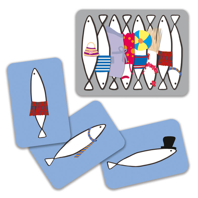 Djeco Sardines Card Game require a keen eye