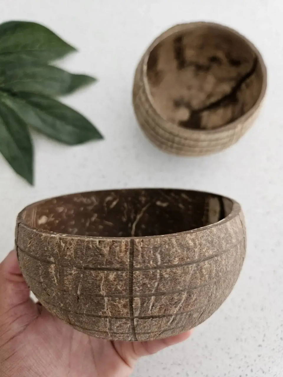Qtoys Check Pattern Coconut Bowl 2
