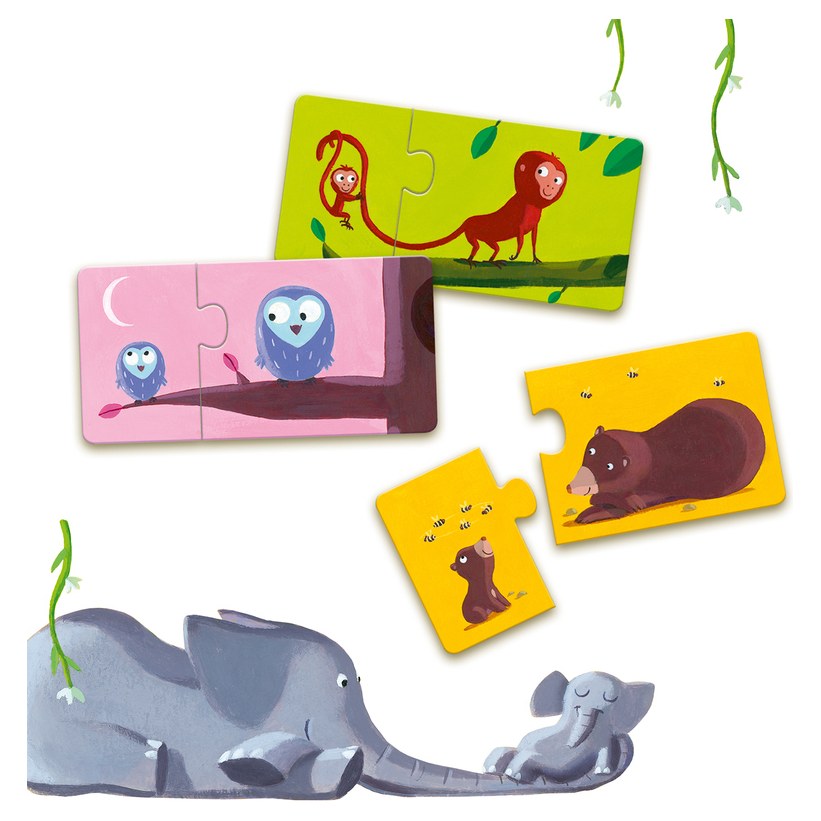 Djeco Duo Mum & Baby 24pc Puzzle - image 2
