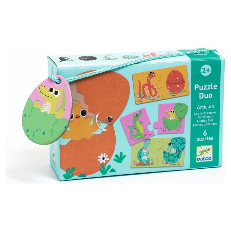 Djeco Duo Funny Eggs 12pc Puzzle - image 5
