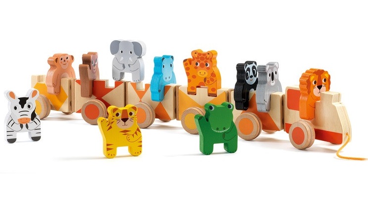 djeco jungle wooden train toy djeco jungle wooden train toy