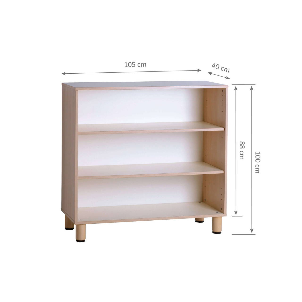 Montessori 3 Tier Wide Shelf