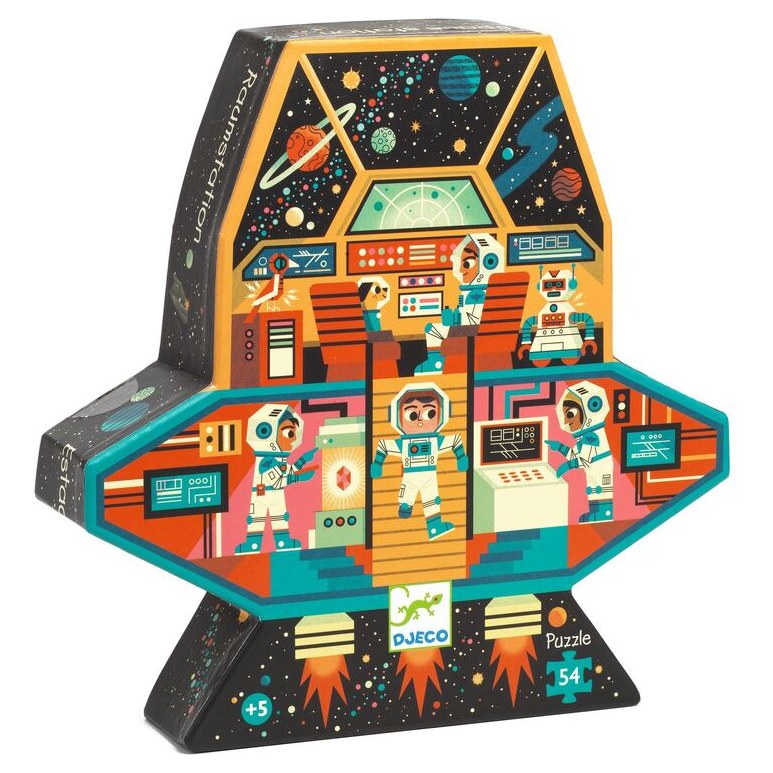 Djeco Space Station 54pc Silhouette Puzzle