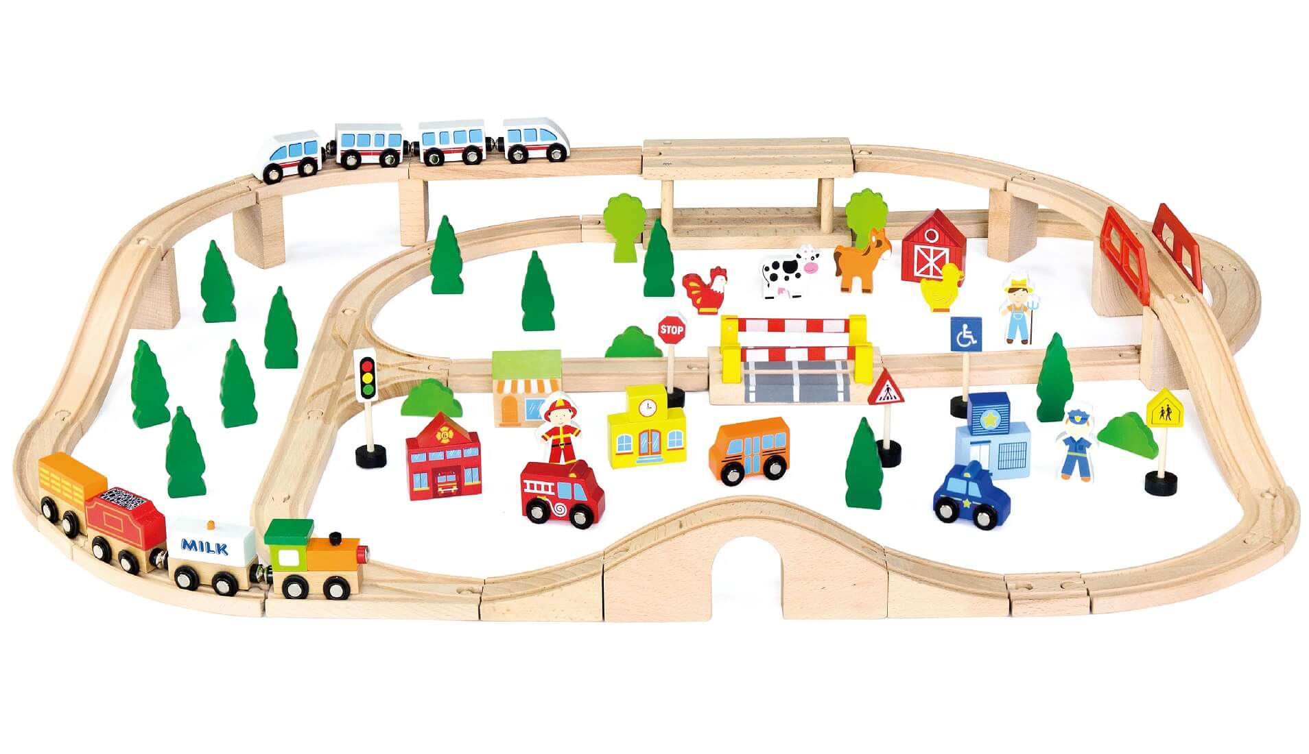 viga wooden train set