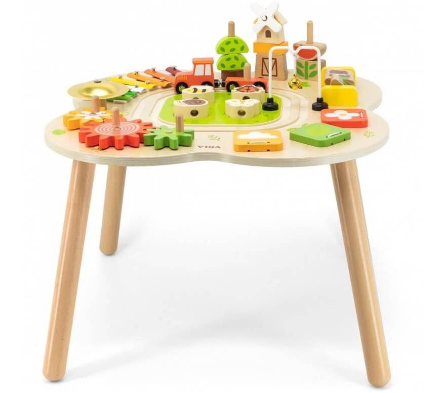 wooden activity table