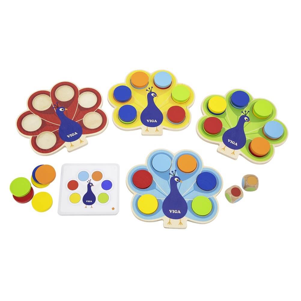 Viga Peacock Colour Matching Game Viga Peacock Colour Matching Game