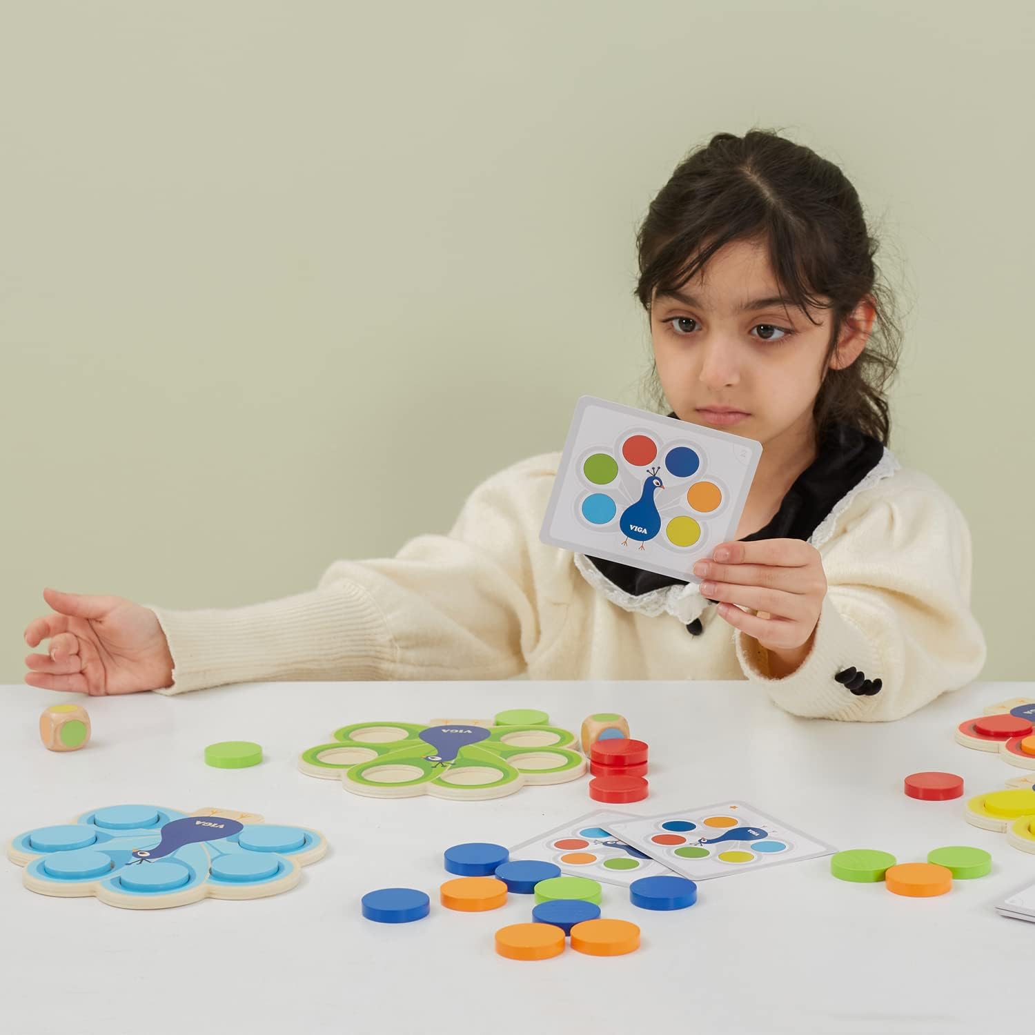 Peacock Colour Matching Game Educational