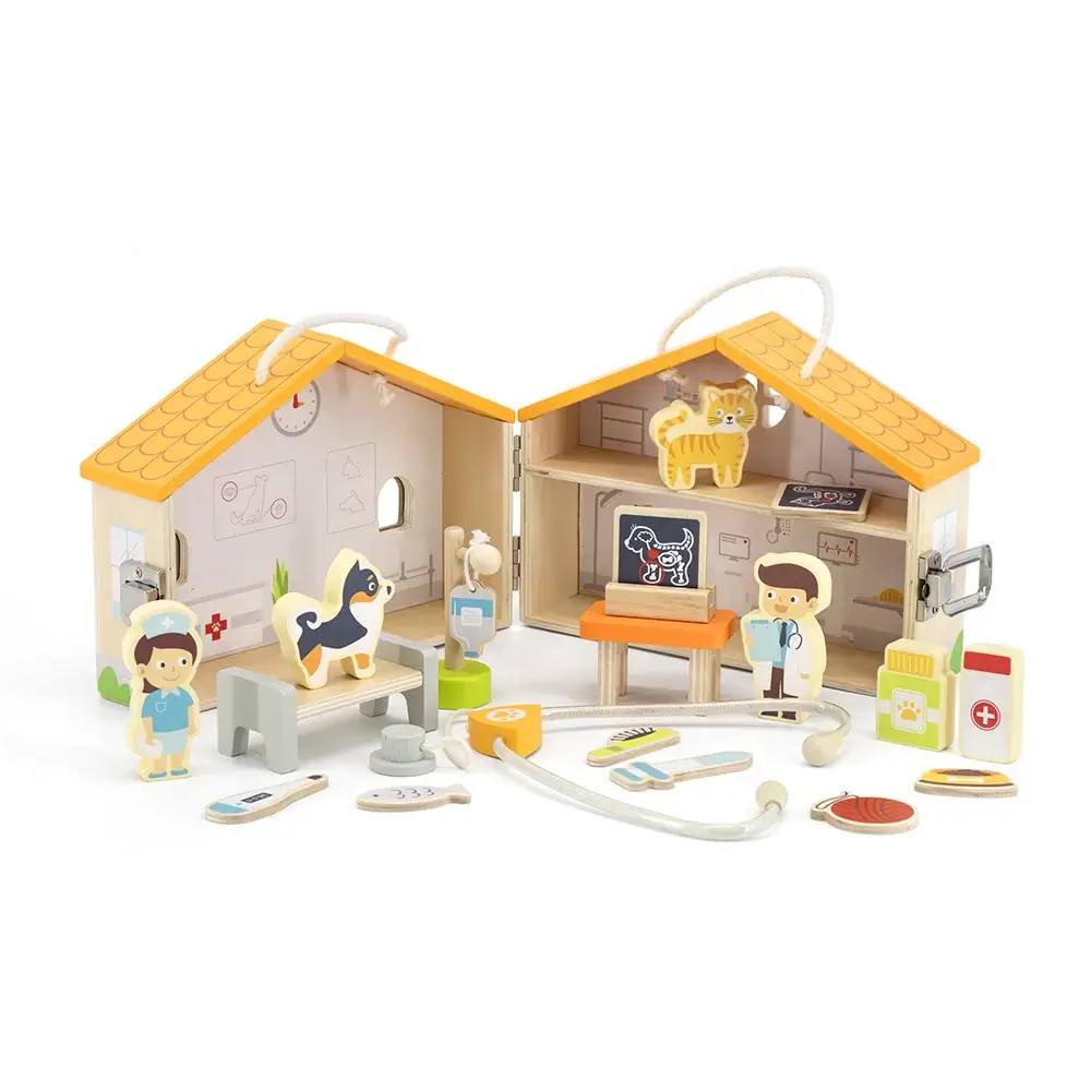 Wooden Vet Hospital Toy