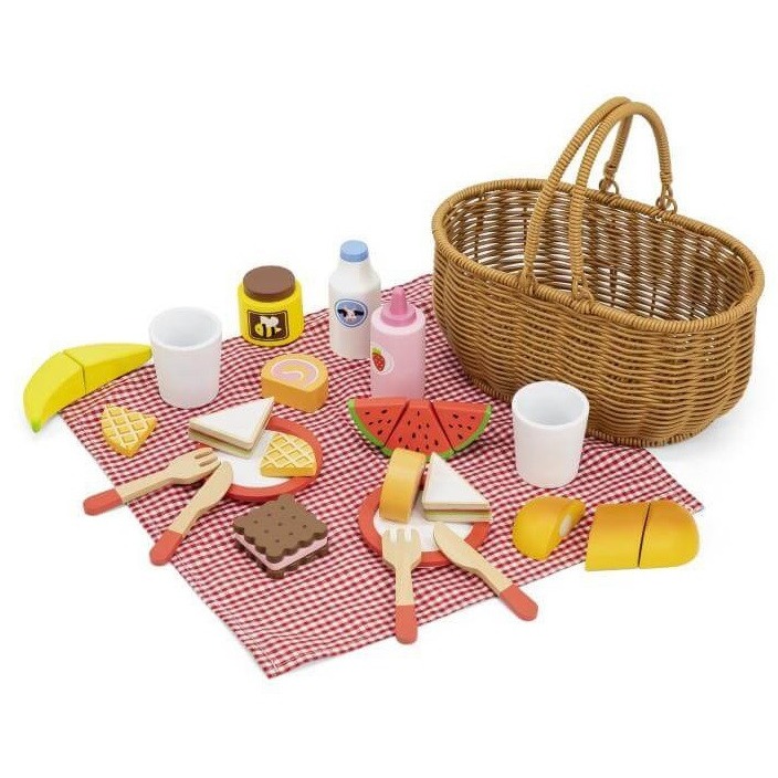 wooden pretend play picnic set 2