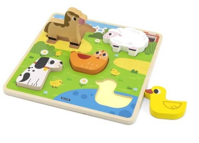 Viga Tactile Puzzle - Farm