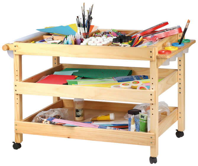 Beleduc Wooden Craft Trolley