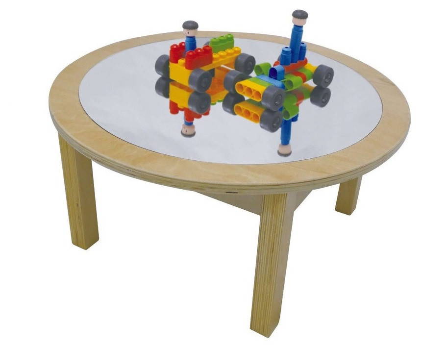 Low Round Mirror Table