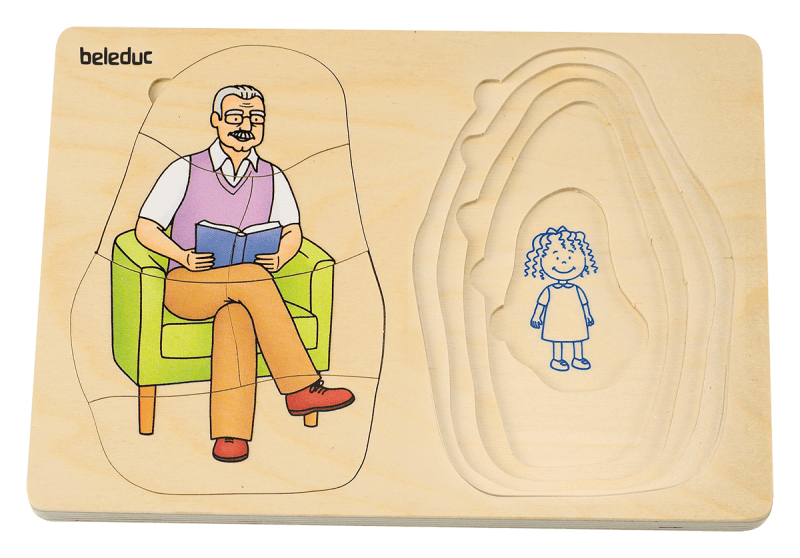 Beleduc Multilayer Puzzles - Grow Up - Man