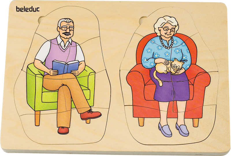 growing up kids layered puzzle - life cycle of a person