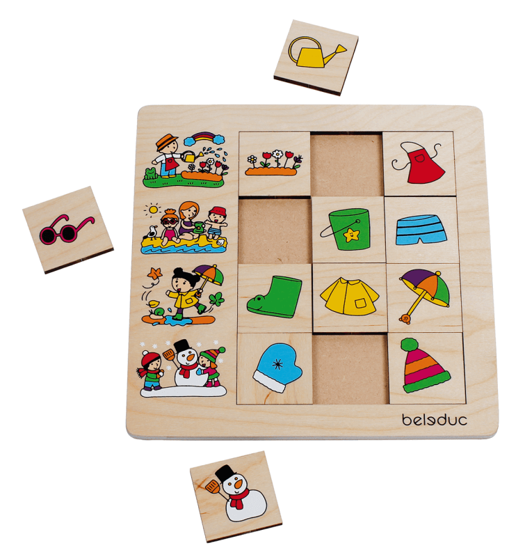 Beleduc Sorting Game Puzzle - Seasons 1