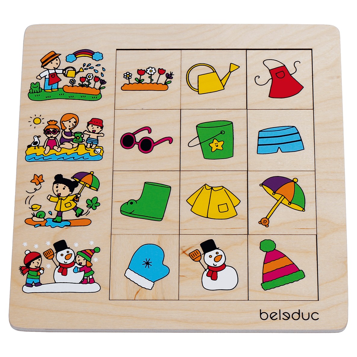 Beleduc Match & Sort Game Puzzle - Seasons 